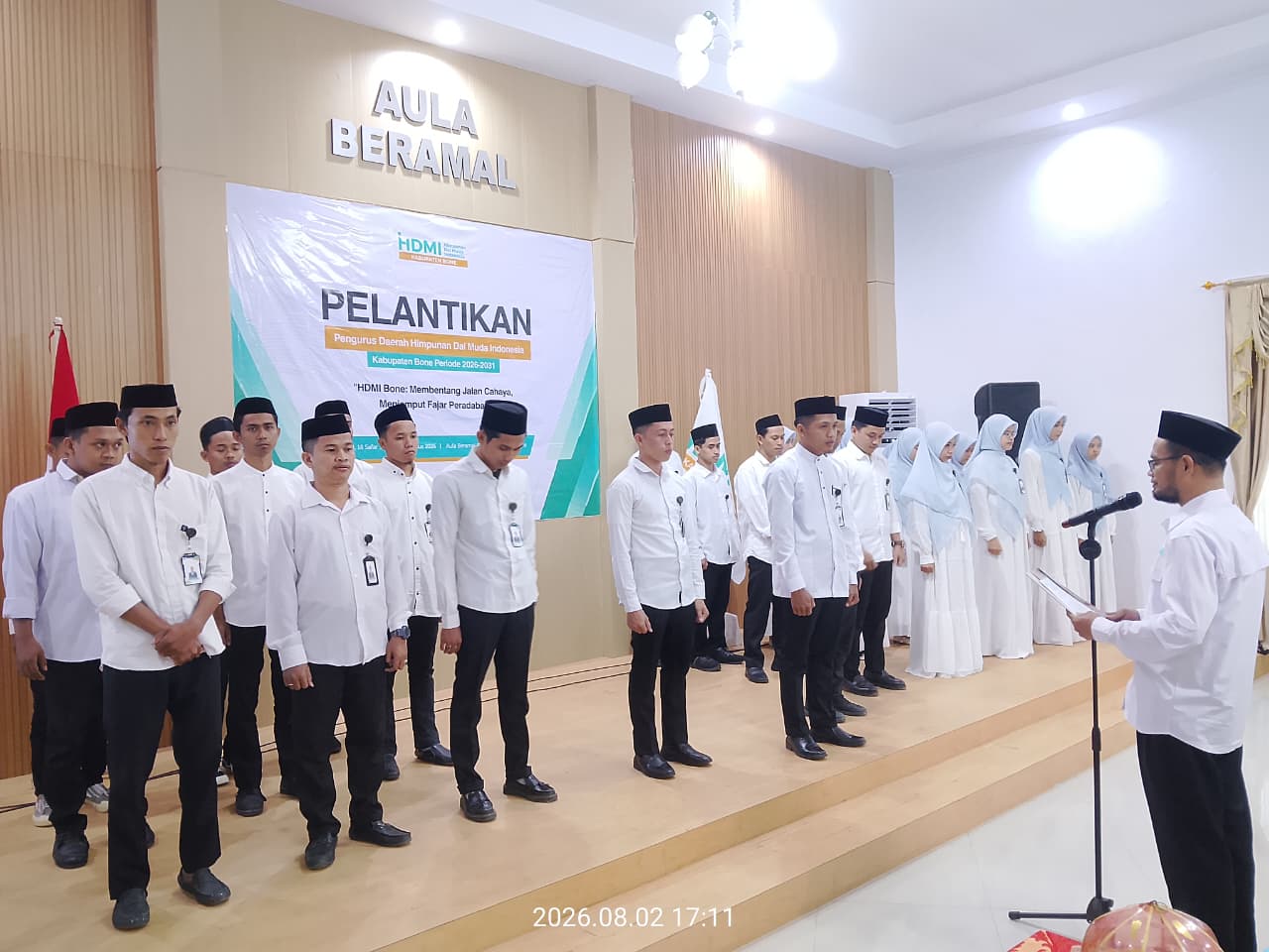 Prosesi pelantikan Pengurus Daerah HDMI Kabupaten Bone